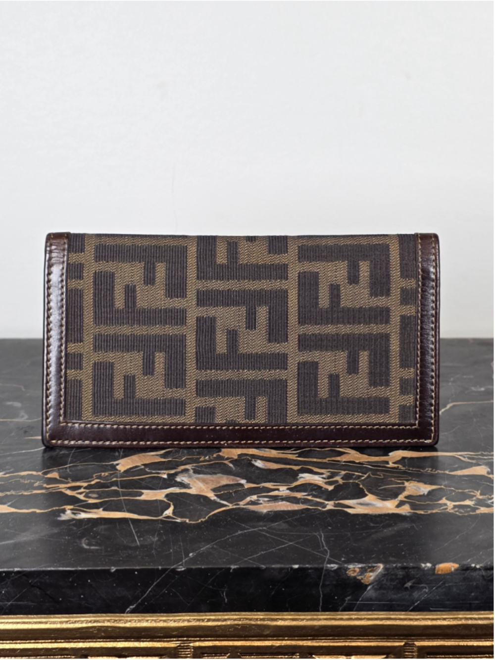 ARCHIVAL 1990s Fendi Zucca Continental Long Wallet